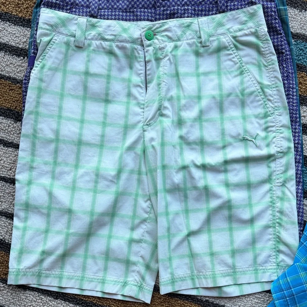 Puma Plaid Golf Shorts -bundle of 4 pairs, size 34 waist - Picture 4 of 11